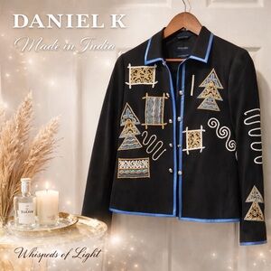 ✨ Daniel K Embroidered Art Jacket | Wearable Canvas Statement Piece | Size L ✨